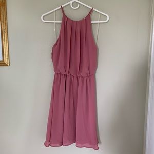 Lush | High neck dusty rose dress | Small